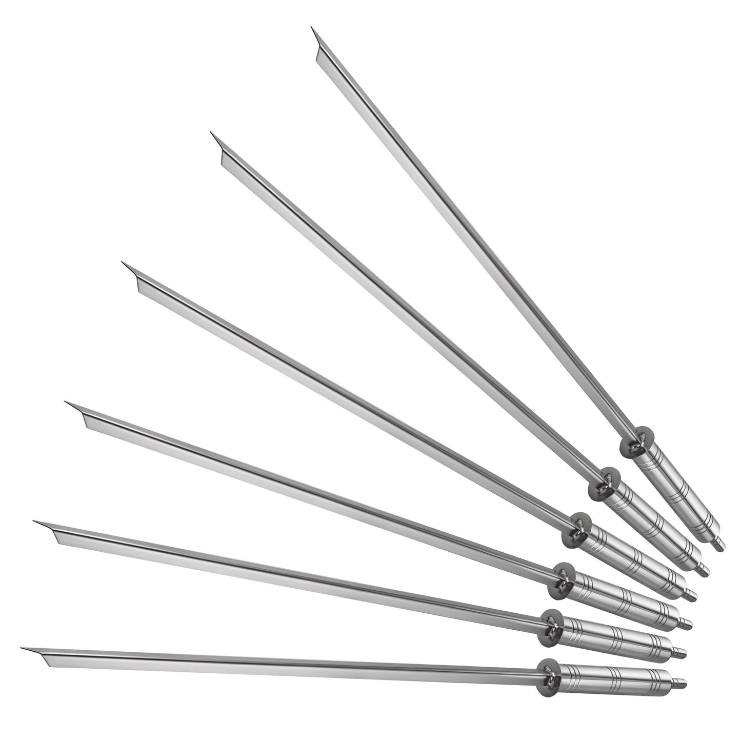Stainless Steel BBQ Kebab Skewers Set, Grilling Tools, Outdoor Cooking Accessories, Flat Metal Shish Kebab Skewers for BBQ & Fire Pit