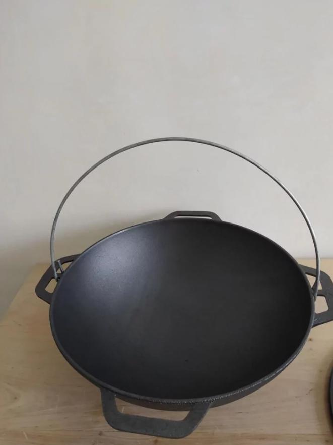 8L Cast Iron Cauldron with Lid Traditional Asian Cauldron Medium Cast Iron Cauldron with Lid Cast Iron Asian Open Fire Cooking Pot Gift for Dad