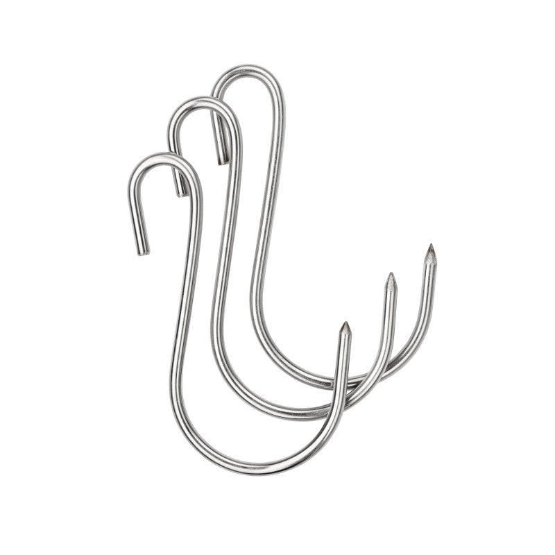 Stainless Steel S Hooks for Smoking Meat, Grill Fish Hooks, Durable Smoking Hooks, Meat Hanging Hook Set, Grill Meat Hooks, Smoking Hooks
