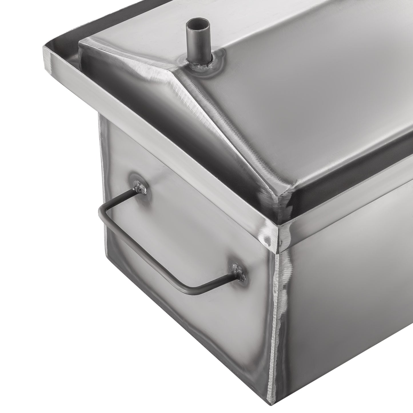 Smokehouse with thermometer for cooking hot smoked food: meat or fish, steel smokehouse for outdoor, indoor smokehouse, gift for Father's Day