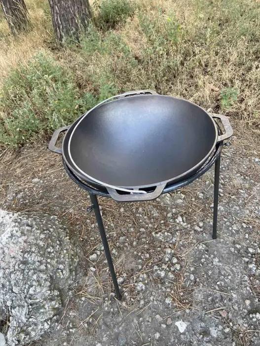 Cast Iron Cauldron 3.17 Gallon Portable Outdoor Fire Cooking Pot Asian Cooking Pot Cauldron Cooking Pot Campfire Soup Bowl Men Gift