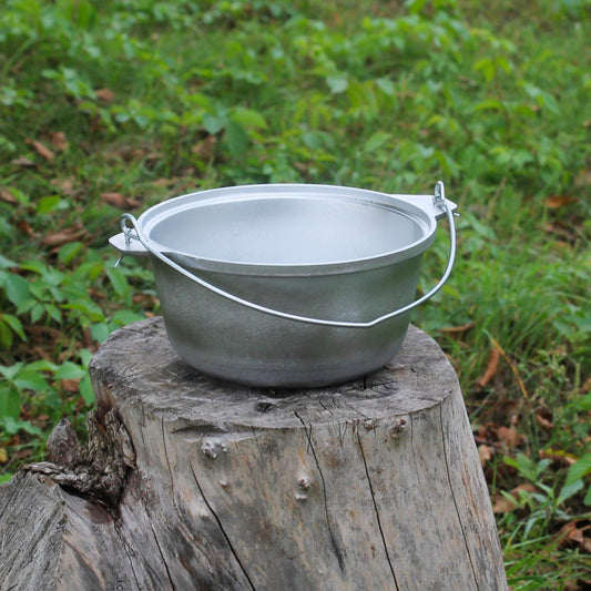 2L Ultralight Aluminum Camping Pot Lightweight Hiking Cookware Compact Hanging Pot for Hiking Backpacking Wilderness Survival