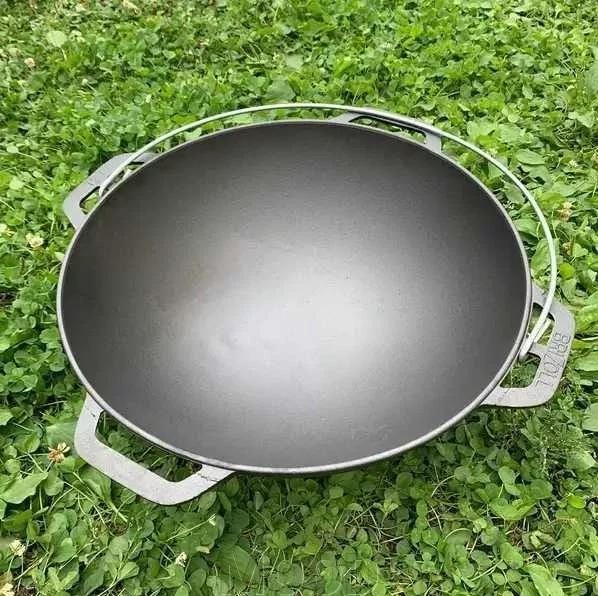 Cast Iron Cauldron 3.17 Gallon Portable Outdoor Fire Cooking Pot Asian Cooking Pot Cauldron Cooking Pot Campfire Soup Bowl Men Gift