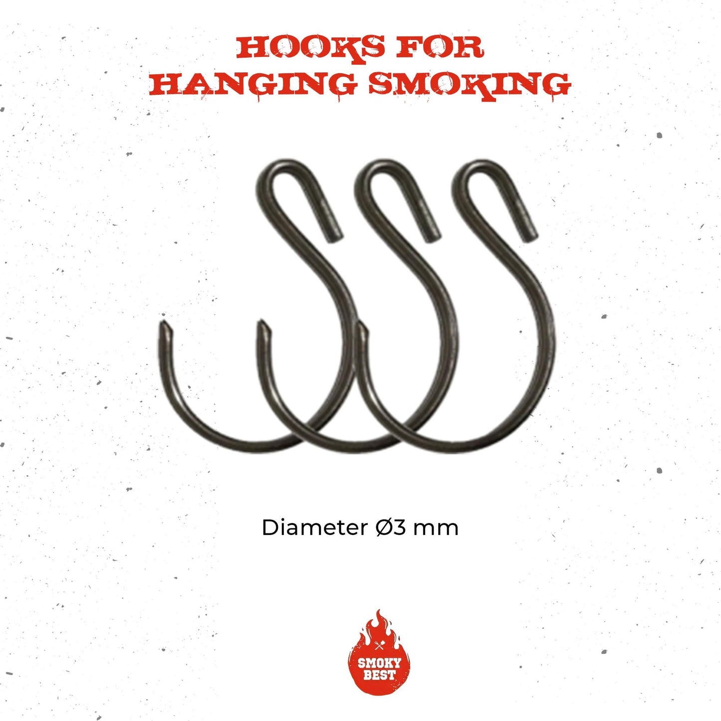 Stainless Steel S Hooks for Smoking Meat, Grill Fish Hooks, Durable Smoking Hooks, Meat Hanging Hook Set, Grill Meat Hooks, Smoking Hooks