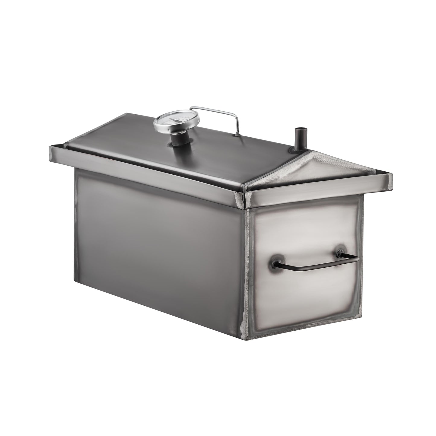 Smokehouse with thermometer for cooking hot smoked food: meat or fish, steel smokehouse for outdoor, indoor smokehouse, gift for Father's Day