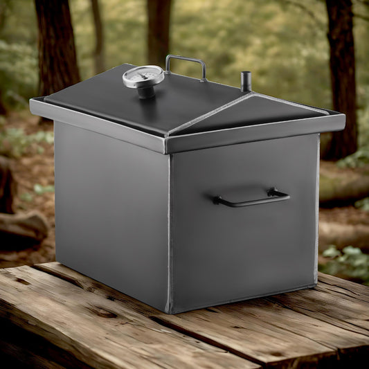 Portable Backyard Smoker Steel Meat Smoker Metal Fish Smoker Small Hot Smoking Smoker Cooking Gifts Meat Smoker Gift