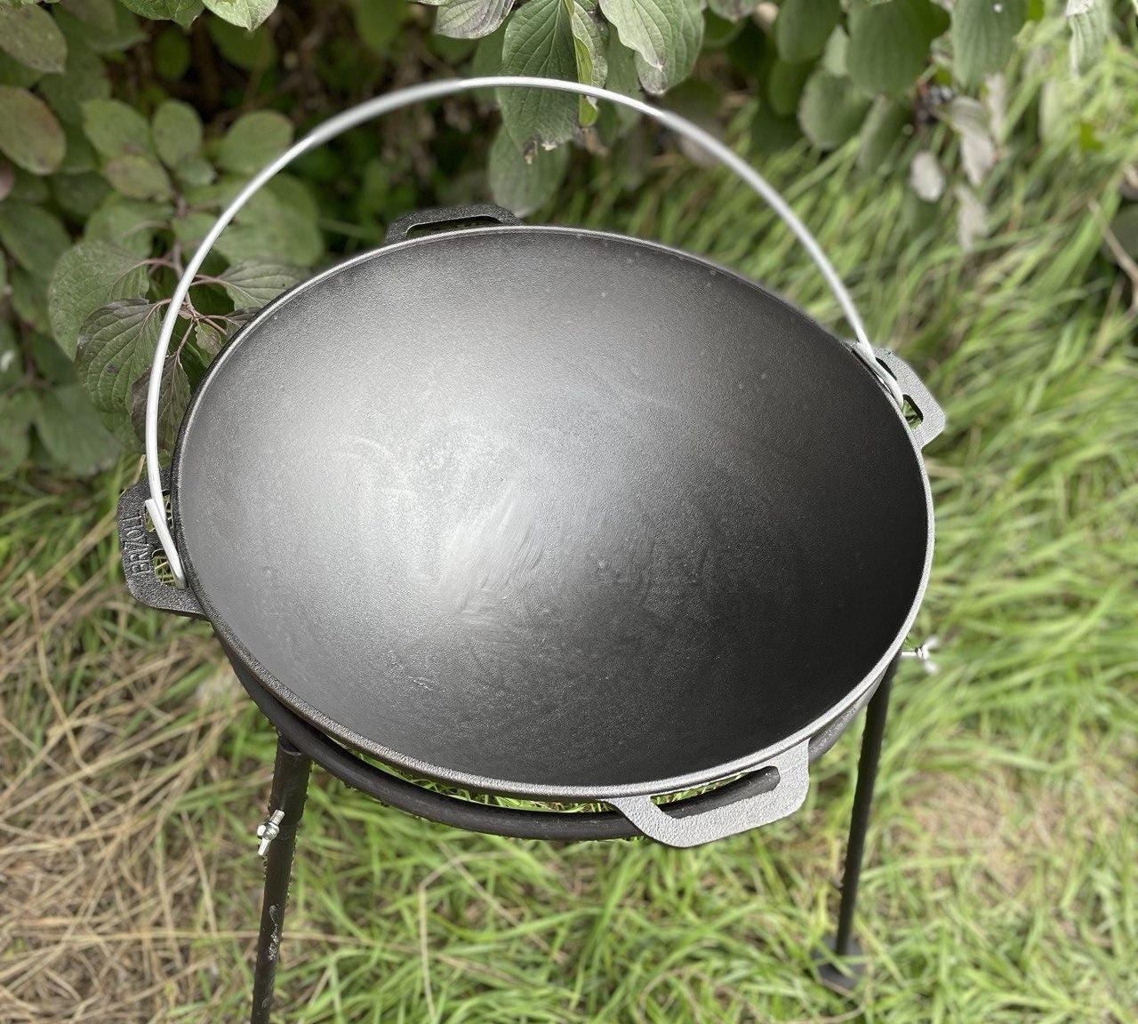 Cast Iron Cauldron 3.17 Gallon Portable Outdoor Fire Cooking Pot Asian Cooking Pot Cauldron Cooking Pot Campfire Soup Bowl Men Gift