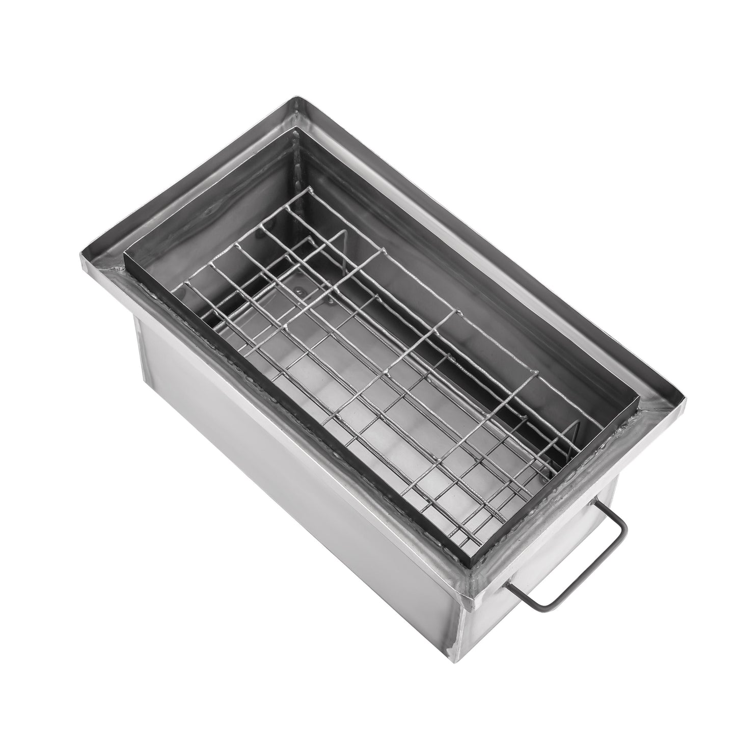 Smokehouse with thermometer for cooking hot smoked food: meat or fish, steel smokehouse for outdoor, indoor smokehouse, gift for Father's Day