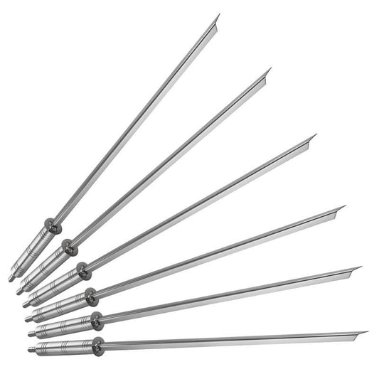 Stainless Steel BBQ Kebab Skewers Set, Grilling Tools, Outdoor Cooking Accessories, Flat Metal Shish Kebab Skewers for BBQ & Fire Pit