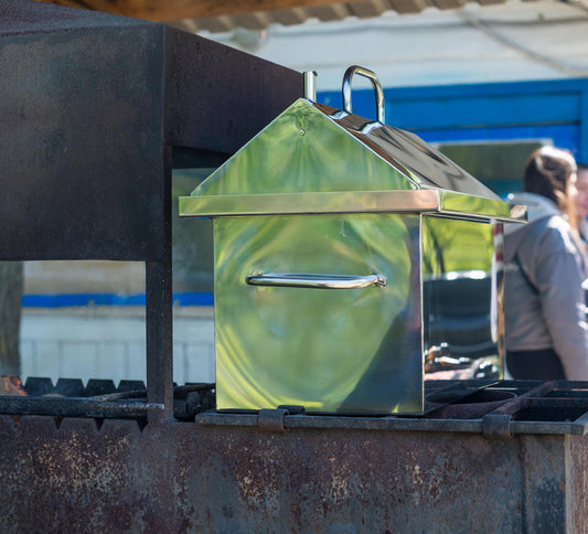 Portable Fire Smoker Cooking Smoked Food Grill Stove Steel Smoker for Hot or Cold Smoking Meat Gift for Father on Retirement